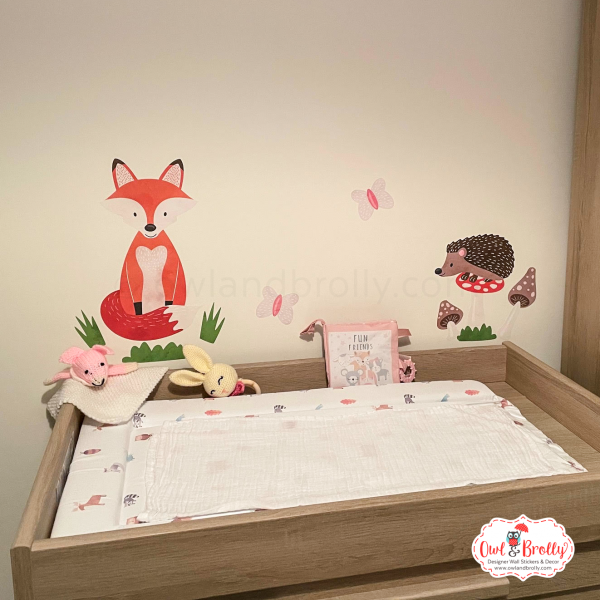 Woodland friends wall sticker nursery decals by Owl and Brolly