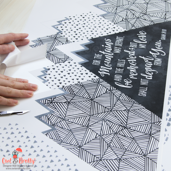 Mountains and Hot Air Balloons Fabric Wall Stickers - Image 4
