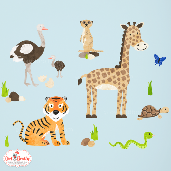 African Jungle Safari Fabric Wall Stickers (large) - Image 8