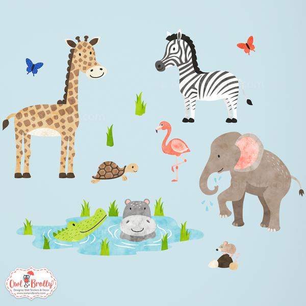 African Jungle Safari Fabric Wall Stickers (large) - Image 7