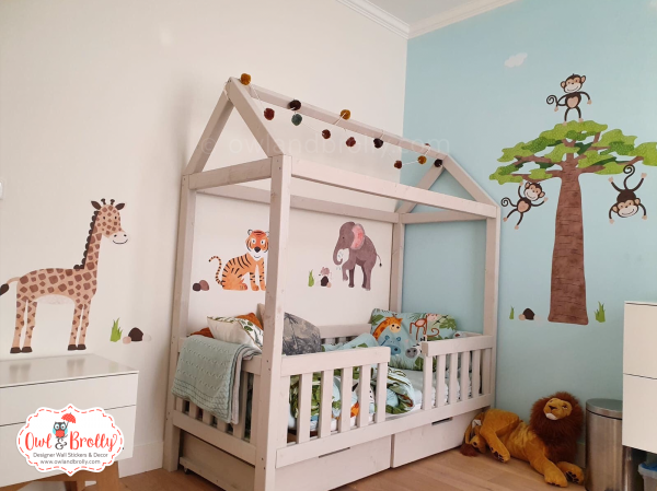African Jungle Safari Fabric Wall Stickers (large) - Image 2