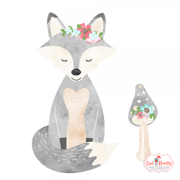 Boho Woodland Animals and Branch Wall Stickers - Image 3
