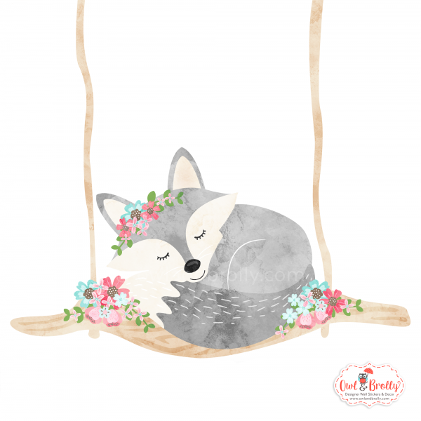 Boho Woodland Animals and Branch Wall Stickers - Image 2