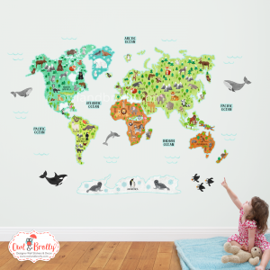 World Map Wall Stickers