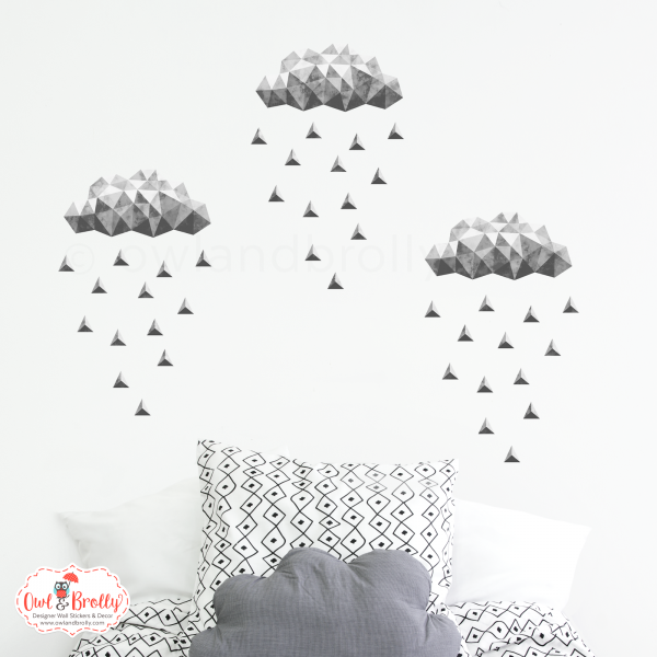 Geometric clouds - monochrome tones