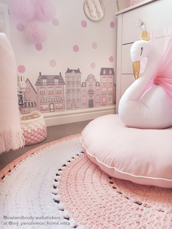 Pink Houses and Shops Wall Stickers - Image 2