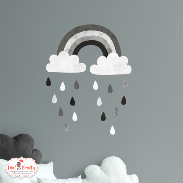 Small rainbow wall sticker - monochrome