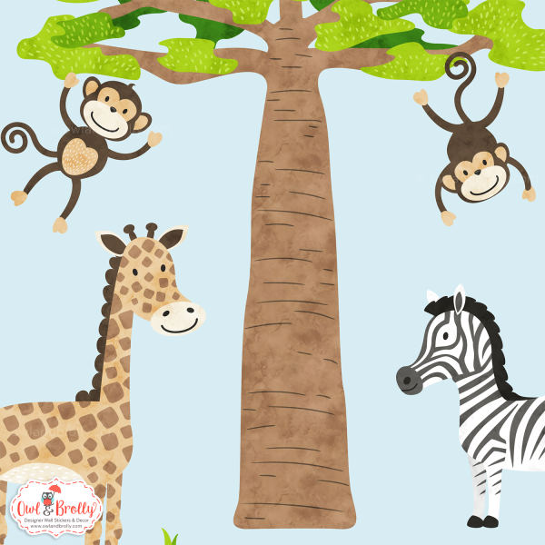 African Jungle Safari Fabric Wall Stickers (medium) - Image 6