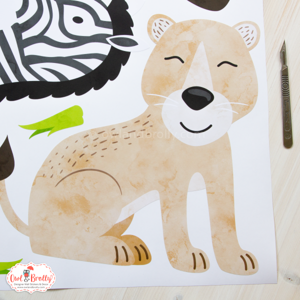 African Jungle Safari Fabric Wall Stickers (medium) - Image 11