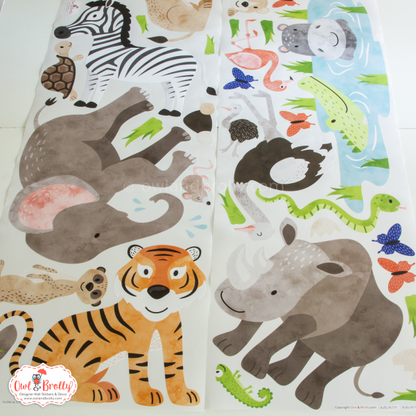African Jungle Safari Fabric Wall Stickers (large) - Image 9