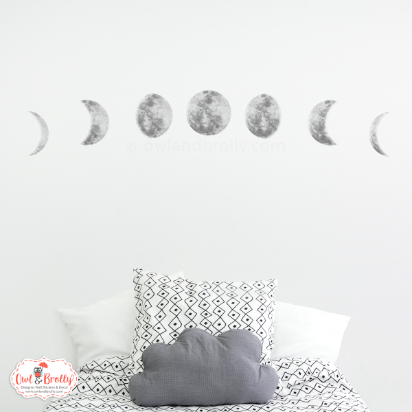 Phasing Moon Wall Decal Stickers - multiple options - Image 2