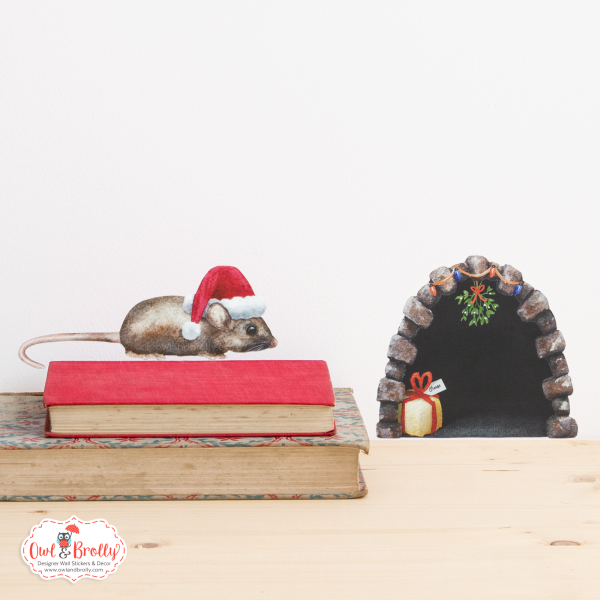 Watercolour Mouse Christmas Edition Wall Sticker (Smaller Spaces collection)
