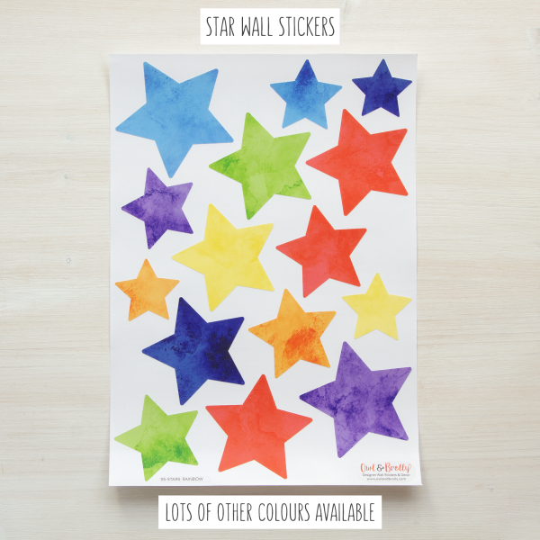 Star Wall Stickers Deeper Colours (smaller spaces collection)
