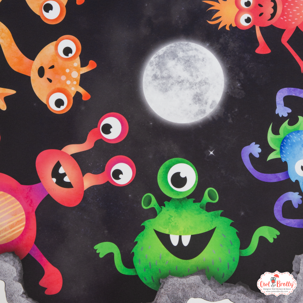 Hole in the wall wall sticker - monsters and aliens - Image 3