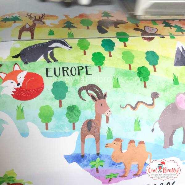 Rainbow World Map Wall Sticker - Image 3