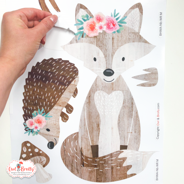Boho Floral Woodland Animals Wall Stickers - Image 3