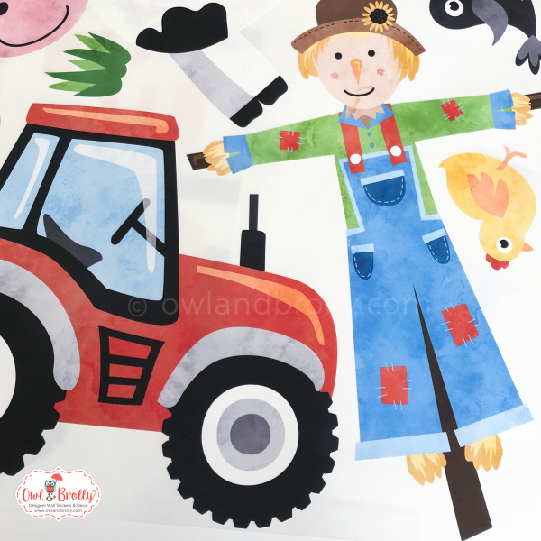 Farmyard Fabric Wall Stickers (medium scene) - Image 8