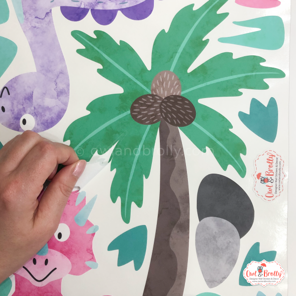 Dino wall stickers room accessories peel and stick decor by owl and brolly
