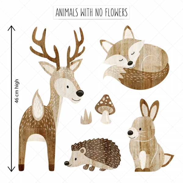 Boho Natural Woodland Animals Wall Stickers - Image 2