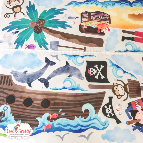 Pirate Wall Stickers - White Wall Version - Image 7