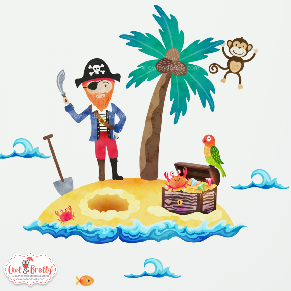 Pirate Wall Stickers - White Wall Version - Image 2