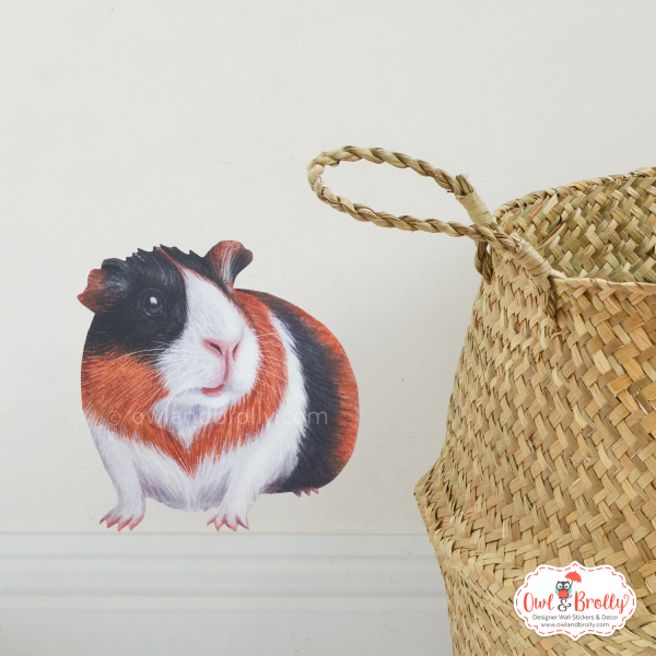 Watercolour Guinea Pig Wall Sticker (Smaller Spaces collection) - Image 2