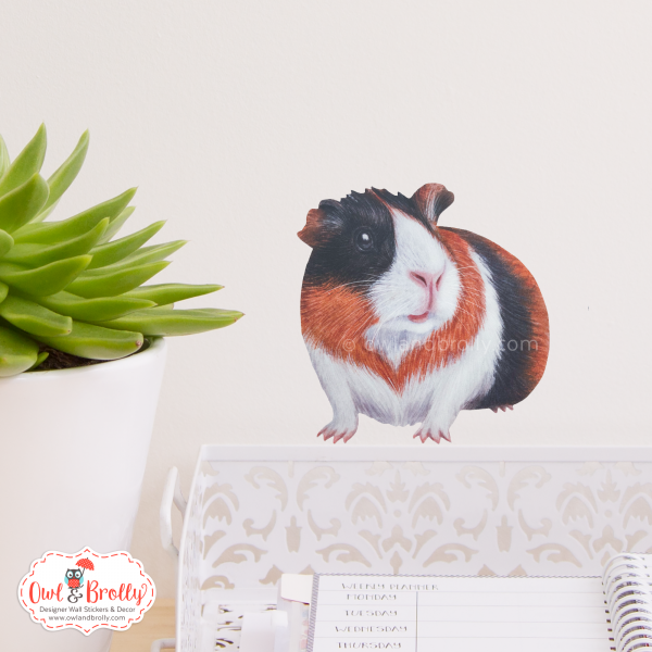 Watercolour Guinea Pig Wall Sticker (Smaller Spaces collection)