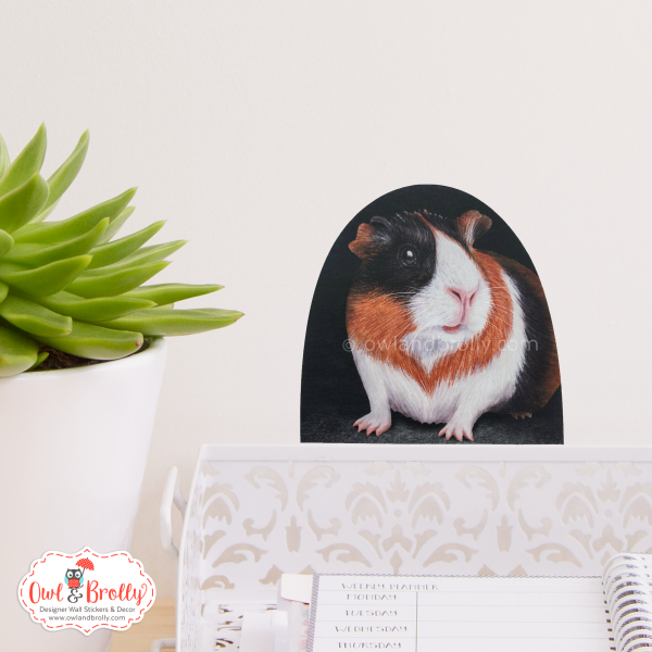 Watercolour Guinea Pig Hidy Hole Wall Sticker (Smaller Spaces collection) - Image 3