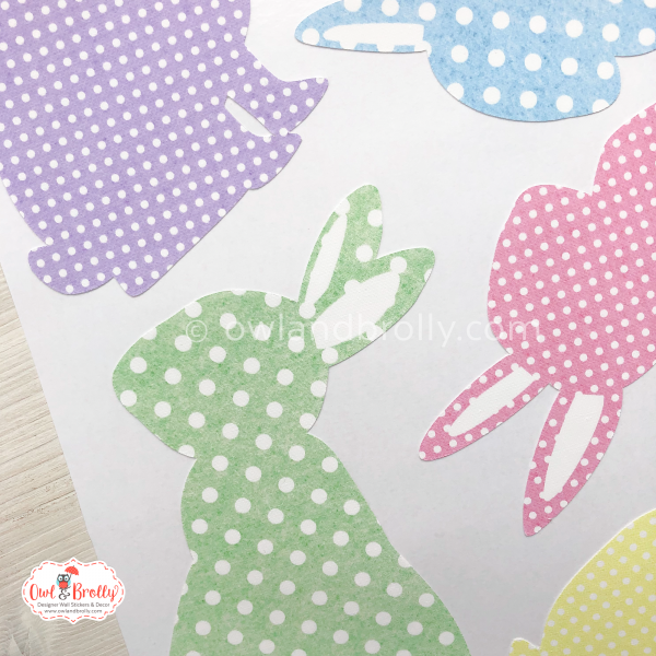 Bunny Wall Stickers - Pastel Colours (Smaller Spaces collection) - Image 2