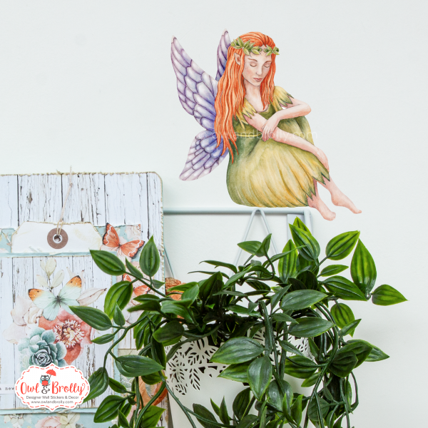 Sleeping Fairy Light Switch Wall Sticker Decals (smaller spaces collection)