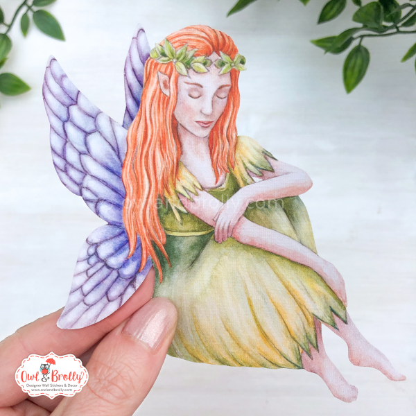 Sleeping Fairy Light Switch Wall Sticker Decals (smaller spaces collection) - Image 5