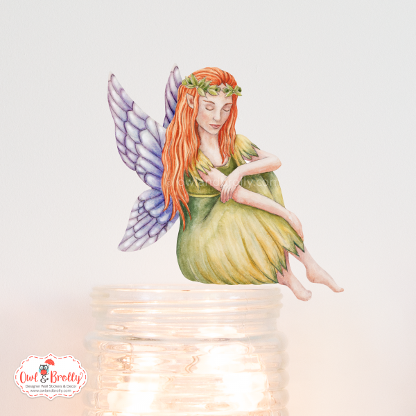 Sleeping Fairy Light Switch Wall Sticker Decals (smaller spaces collection) - Image 3