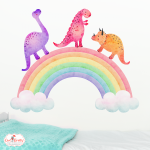 Rainbow with Dinosaur Wall Stickers