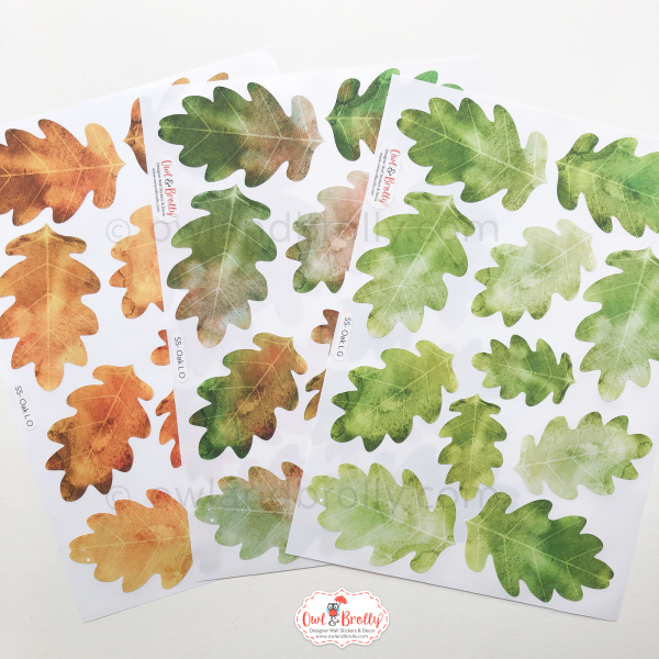 Leaf Wall Sticker Decals Watercolour Illustrated (smaller spaces collection) Mix and Match - Image 2