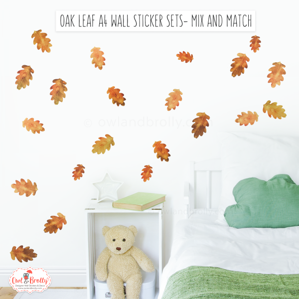Leaf Wall Sticker Decals Watercolour Illustrated (smaller spaces collection) Mix and Match - Image 5
