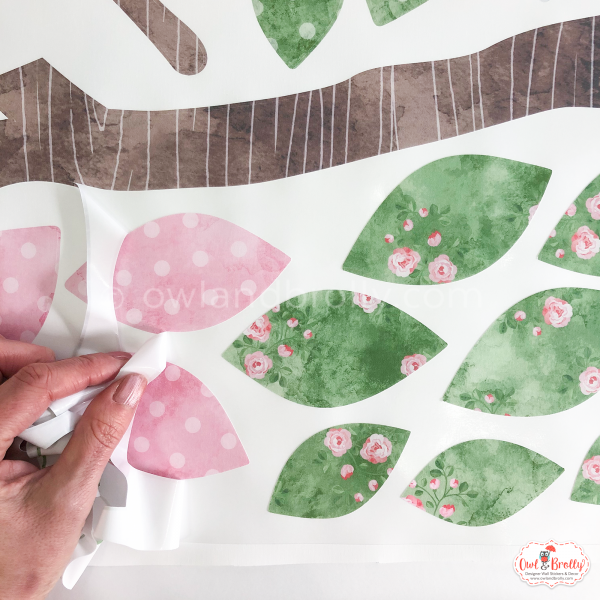 Enchanted Woodland Fairies Corner Tree Wall Stickers (Large Set) With Floral Leaves - Image 3