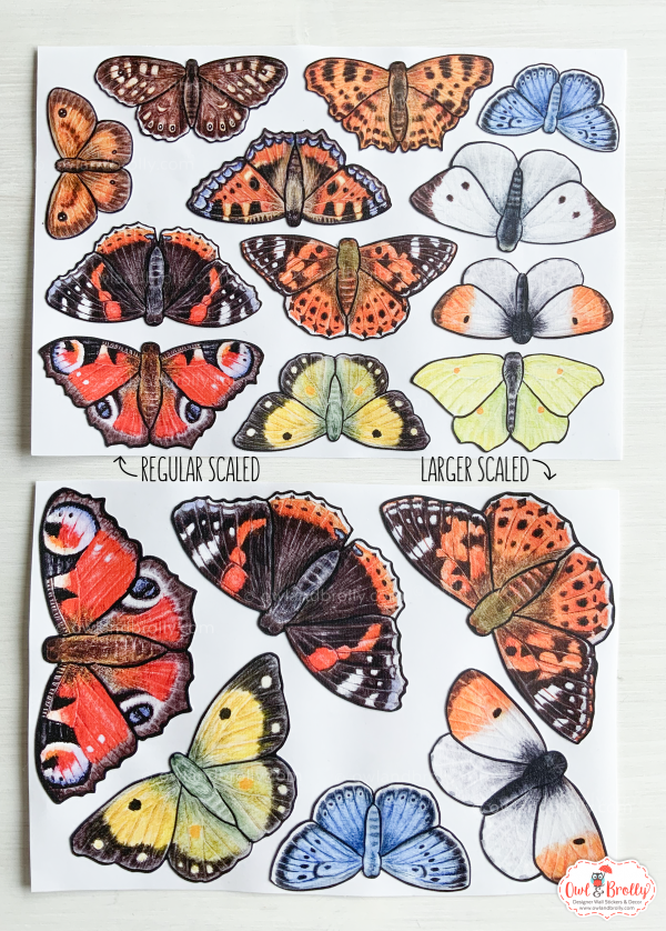Watercolour British Butterfly Wall Decals - Hill Top Tree Decal Range - Image 4