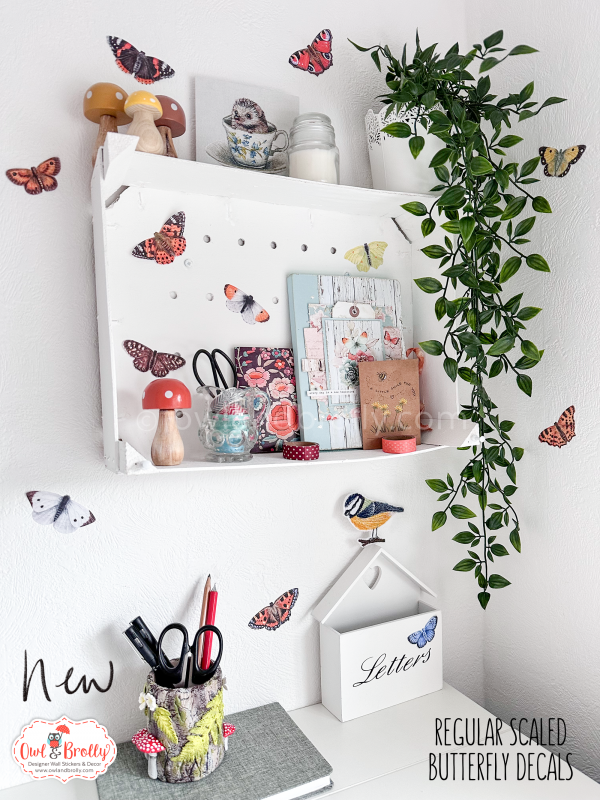 Watercolour British Butterfly Wall Decals (smaller spaces collection A5 sheet)