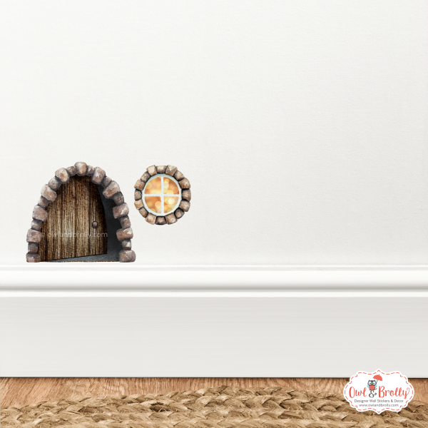 Watercolour Christmas Mouse And Door Deluxe Wall Sticker Set + Advent Window Add On - Image 7