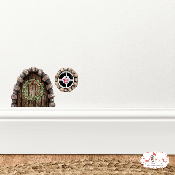 Watercolour Christmas Mouse And Door Deluxe Wall Sticker Set + Advent Window Add On - Image 17