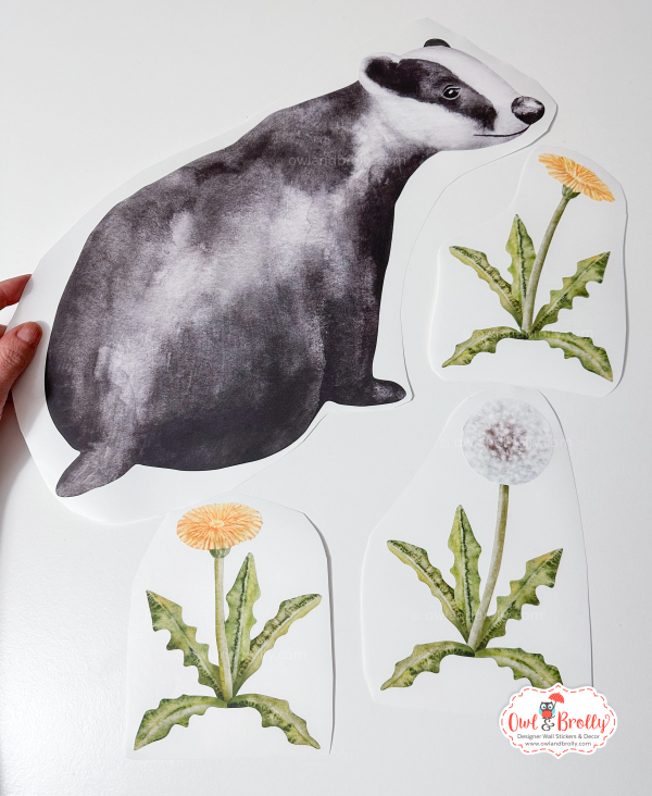 Watercolour Woodland Forest Animals Wall Stickers Decals (Large Set + Large Tall Tree) - Image 3
