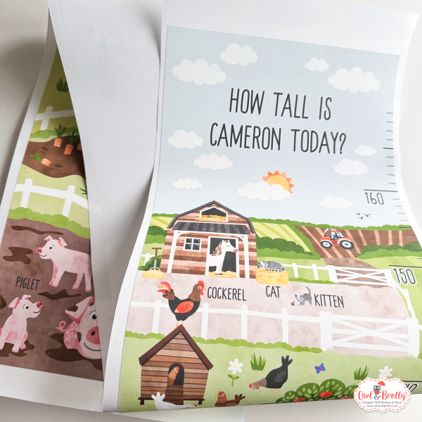 Farm Yard Height Growth Chart Wall Sticker - Image 2