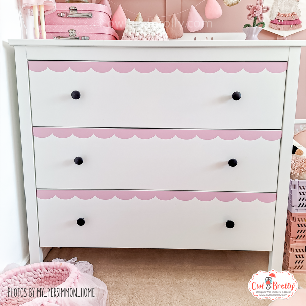 Scallop Strip Wall Sticker Decals (priced per strip & other colours on request) - Image 3