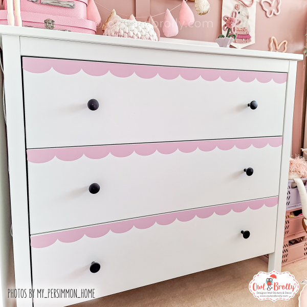 Scallop Strip Wall Sticker Decals (priced per strip & other colours on request) - Image 2