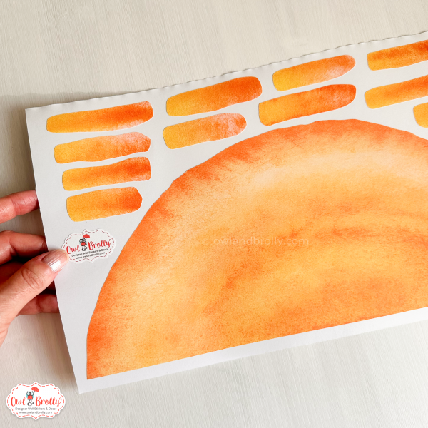 Watercolour Sun Wall Sticker Decal - Image 3