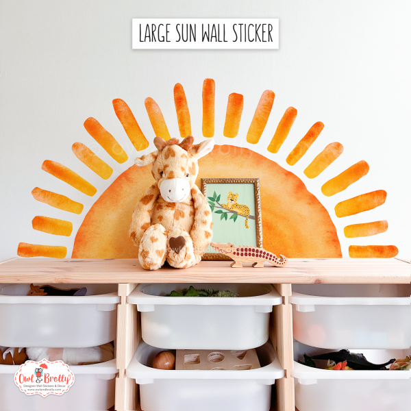 Watercolour Sun Wall Sticker Decal