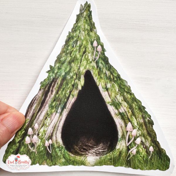 Watercolour Mouse Wall Sticker Set Foraging Mouse and Nomad House - Image 2