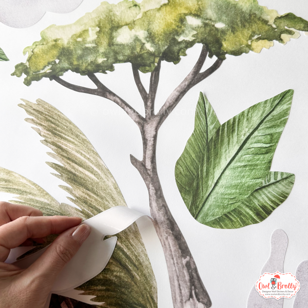 Watercolour Jungle Safari Animal Fabric Wall Sticker Decals Medium Scale - Image 5