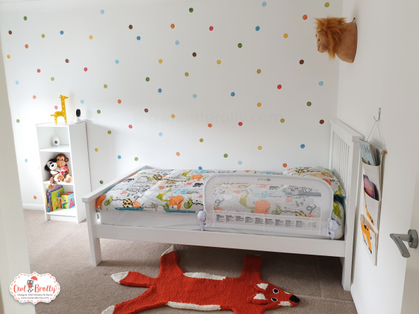 watercolour dots mixed bright coloured wall stickers - smaller spaces collection